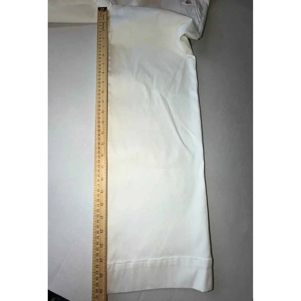 NWT SPANX 20312R Stretch Twill Cropped Wide Leg in Bright White Pants M - Picture 9 of 12